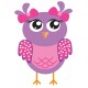 Sticker hibou noel