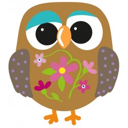 Sticker hibou gros yeux