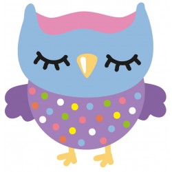 Sticker hibou marron triste