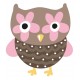 Sticker hibou bleu dort