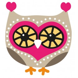Sticker hibou en mode bebe