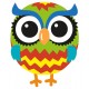 Sticker hibou violet s'endort au pays