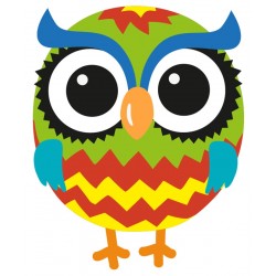 Sticker hibou violet s'endort au pays