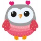 Sticker hibou colore