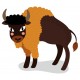 Autocollant muraux bison polaire
