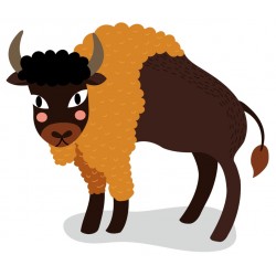 Autocollant muraux bison polaire