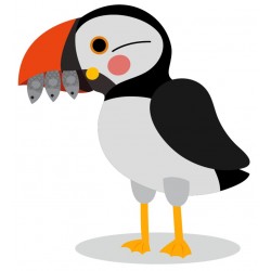 Sticker macareux enfant