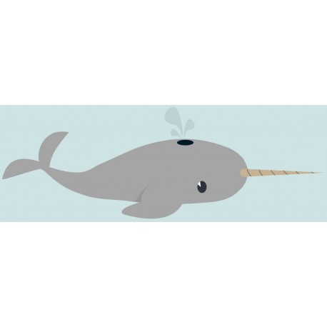 Sticker baleine a pic