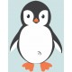 Sticker pingouin de profil