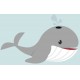 Sticker mural baleine part en chasse