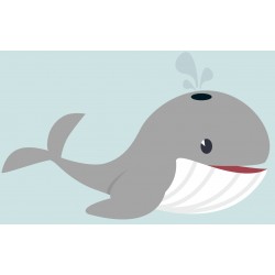 Sticker mural baleine part en chasse
