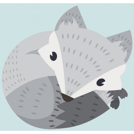 Sticker loup polaire