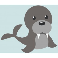 Sticker petit orque avec dents