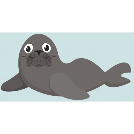 Autocollant phoque gris