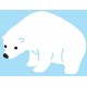 Sticker mural ours mange
