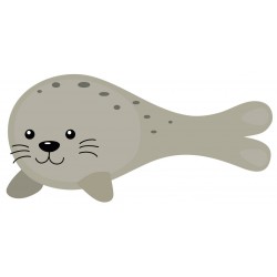 Sticker bebe phoque