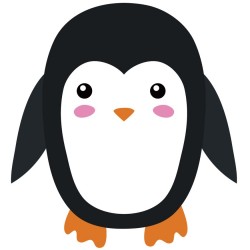 Sticker bebe pingouin deco chambre