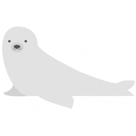 Sticker phoque blanc