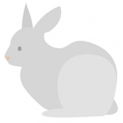 Sticker lapin des neiges