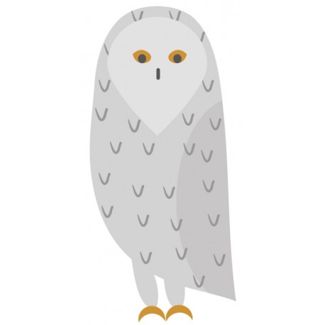 Sticker hibou des neige