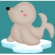 Sticker bebe phoque banquise