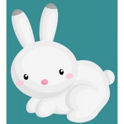 Autocollant bebe lapin