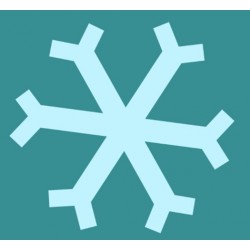 Sticker bebe flocon bleu pas cher