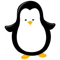 Sticker pingouin danse deco