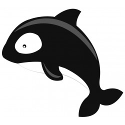 Autocollant mural orque en saut