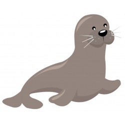 Sticker muraux phoque happy