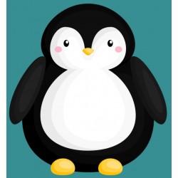 Sticker gros pingouin mange