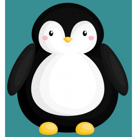 Sticker gros pingouin mange