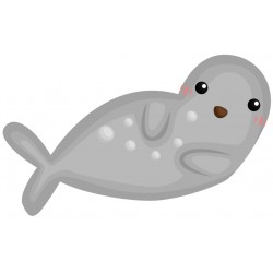 Sticker phoque sur le dos