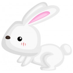 Sticker muraux lapin en course