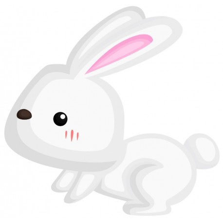 Sticker muraux lapin en course