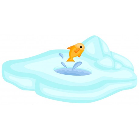 Sticker poisson glace