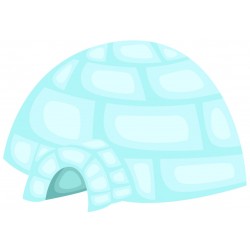 Sticker igloo déco chambre