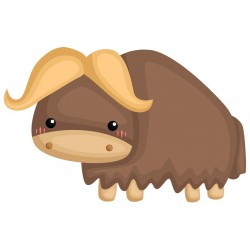 Sticker bison deco bebe