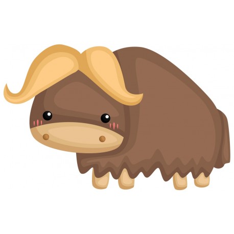 Sticker bison deco bebe