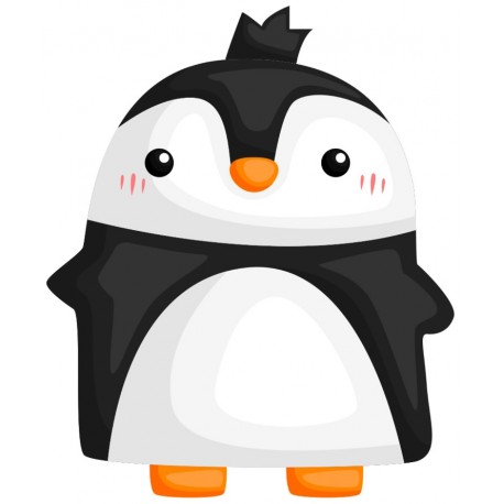 Sticker mural pingouin parent