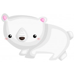 Sticker ours polaire enfant