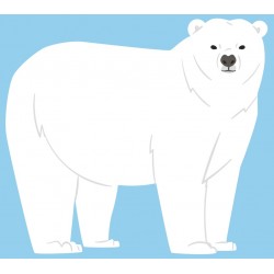 Sticker ours polaire déco