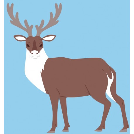 Sticker cerf marche polaire