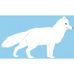 Sticker loup des bois