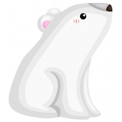 Sticker bebe petit ours