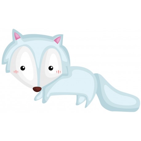 Sticker loup déco chambre bebe