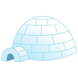 Sticker mural grand igloo
