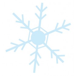 Sticker flocon de neige blanc