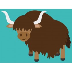Sticker bizon sans yeux
