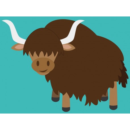 Sticker bizon sans yeux